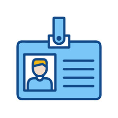 Student ID Card with Name Tag Icon Design