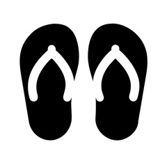 Summer Beach Flip Flops Footwear Icon Design