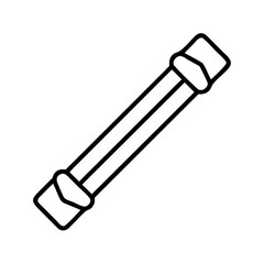 Illustration of a black and white pipe fitting plumbing tube pipeline connector equipment system part