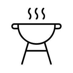 Grill barbecue bbq grilling summer food cooking party outdoor picnic charcoal smoke hot heat vector