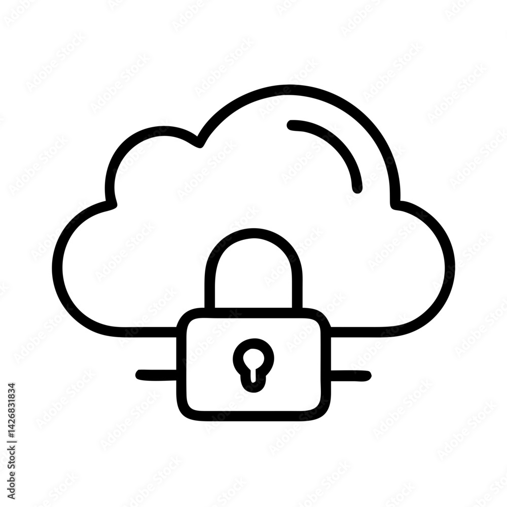 Poster Cloud security cloud computing data security network security information security system security lock