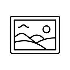 Landscape illustration scenery nature drawing art graphic design vector mountain sun frame scenic view