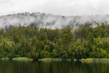 Scenic Landscape on Clearwater River, Lake Matheson, and Walkaway Trail in Fox Glacier, South Island, New Zealand