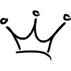 Doodle crown. Graffiti crown. Doodle line