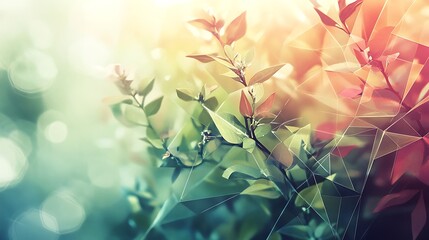 Colorful Leaves with Spring Sunlight.