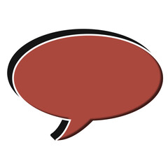 Chat Bubble Icon PNG. Speech Balloon Graphic Isolated on Transparent Background for Message and UI Design