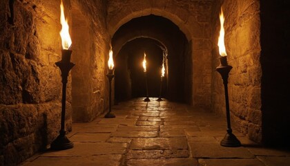 Illuminated Stone Passage A Journey Through Ancient History's Mysterious Corridors