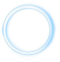 Blue Neon Circle