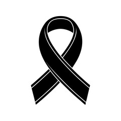 Cancer Ribbon Silhouette vector illustration