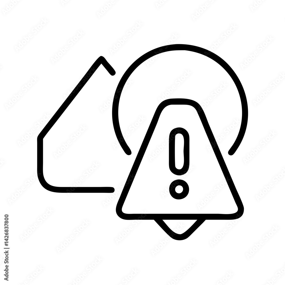 Poster error warning attention sign triangle exclamation mark problem notice danger alert caution 404 page