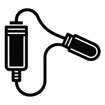 Isolated Black Vector cable tracer on white background 