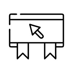 Bookmark cursor web pointer interface navigation internet website page favorite ribbon tag label