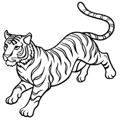 Naklejka premium Tiger Line Art
