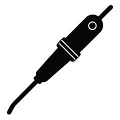 Isolated Black Vector circuit tester on white background