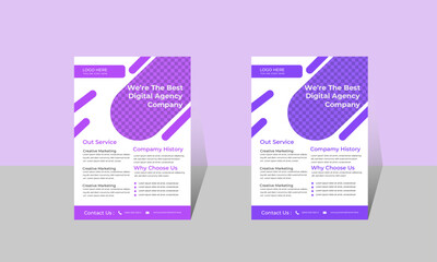 PROFESSIONAL CORPORATE BUSINESS FLYER DESIGN TEMPLATE. perfect for creative professional business. vector template
