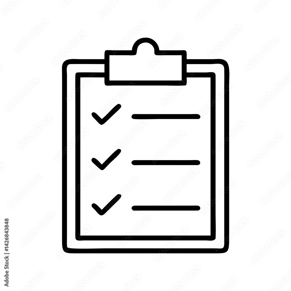 Poster checklist clipboard task list checkmark survey form to do list project management planning report