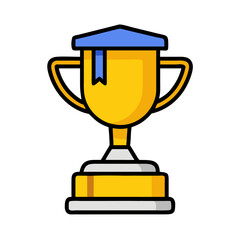 Trophy for Academic Excellence Award Icon Design