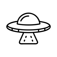 UFO Flying Saucer in Air Icon Design