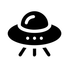 UFO Flying Saucer in Air Icon Design