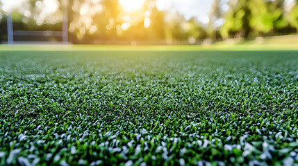 Fototapeta premium Artificial Grass Field Close-Up View
