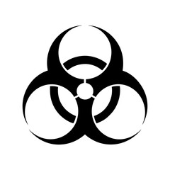 Biohazard Symbol Silhouette vector illustration
