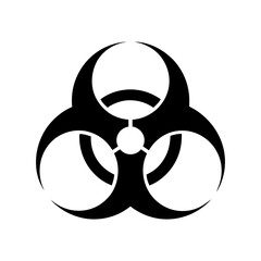 Biohazard Symbol Silhouette vector illustration