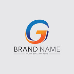 Obraz premium G logo design and G icon stock image graphic icon identity