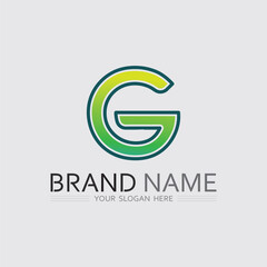 G logo design and G icon stock image graphic icon identity