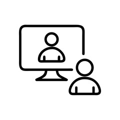 Video Conference Online Meeting Icon Design