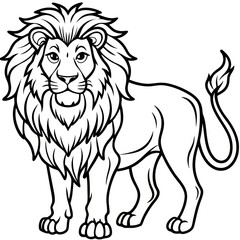 Obraz premium Lion Line Art