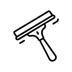 Window Squeegee Cleaning Tool Icon Design