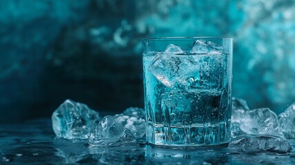 glass of orange lime cocktail with ice. generative ai