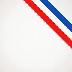 Corner slanted ribbon flag of Schleswig-Holstein or Valledupar for a top right area of a page.