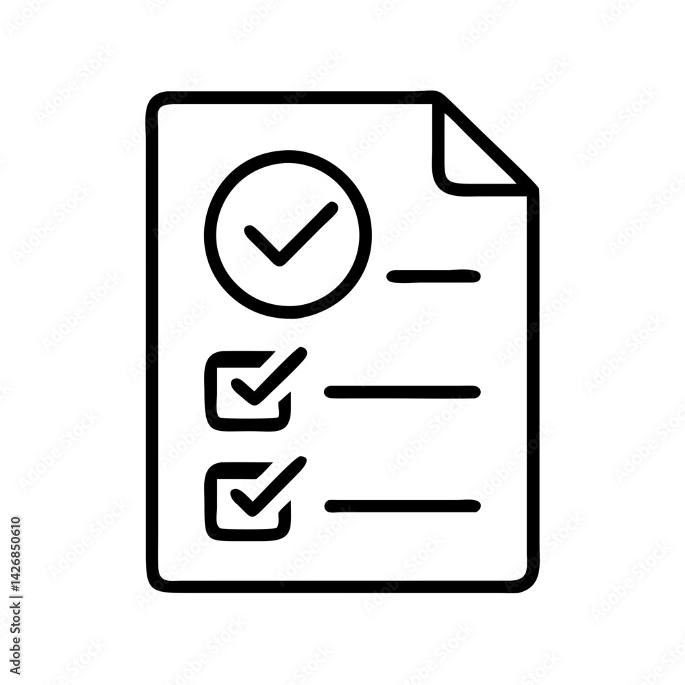 Poster checklist task list check mark survey form questionnaire to do list project management plan done