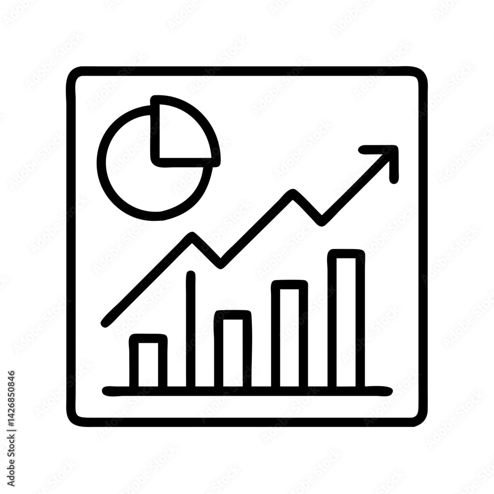 Poster growth chart diagram infographic business data analysis graph report presentation statistics success