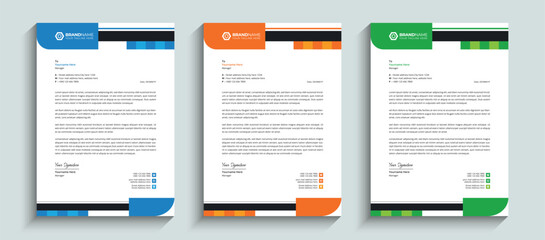 Simple professional modern corporate business style letterhead design template. Template design for letterhead, stationery, identity, document, branding, and layout design for your business project.