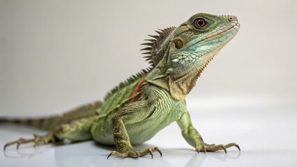 Fototapeta premium Basilisk Lizard on studio background 