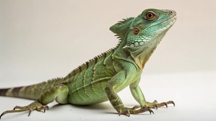Fototapeta premium Basilisk Lizard on studio background 