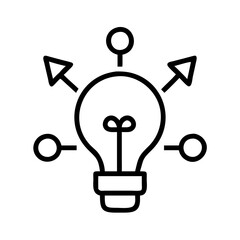 Lightbulb idea innovation solution inspiration creativity concept thinking brainstorming process diagram