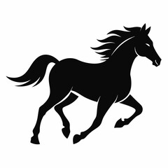 black horse vector illustration
