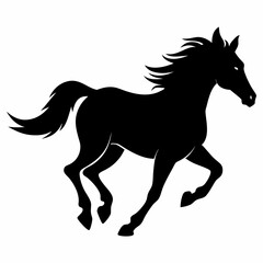 silhouette of a horse