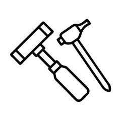 Outline hammer mallet tool construction equipment hardware repair carpentry industry instrument work