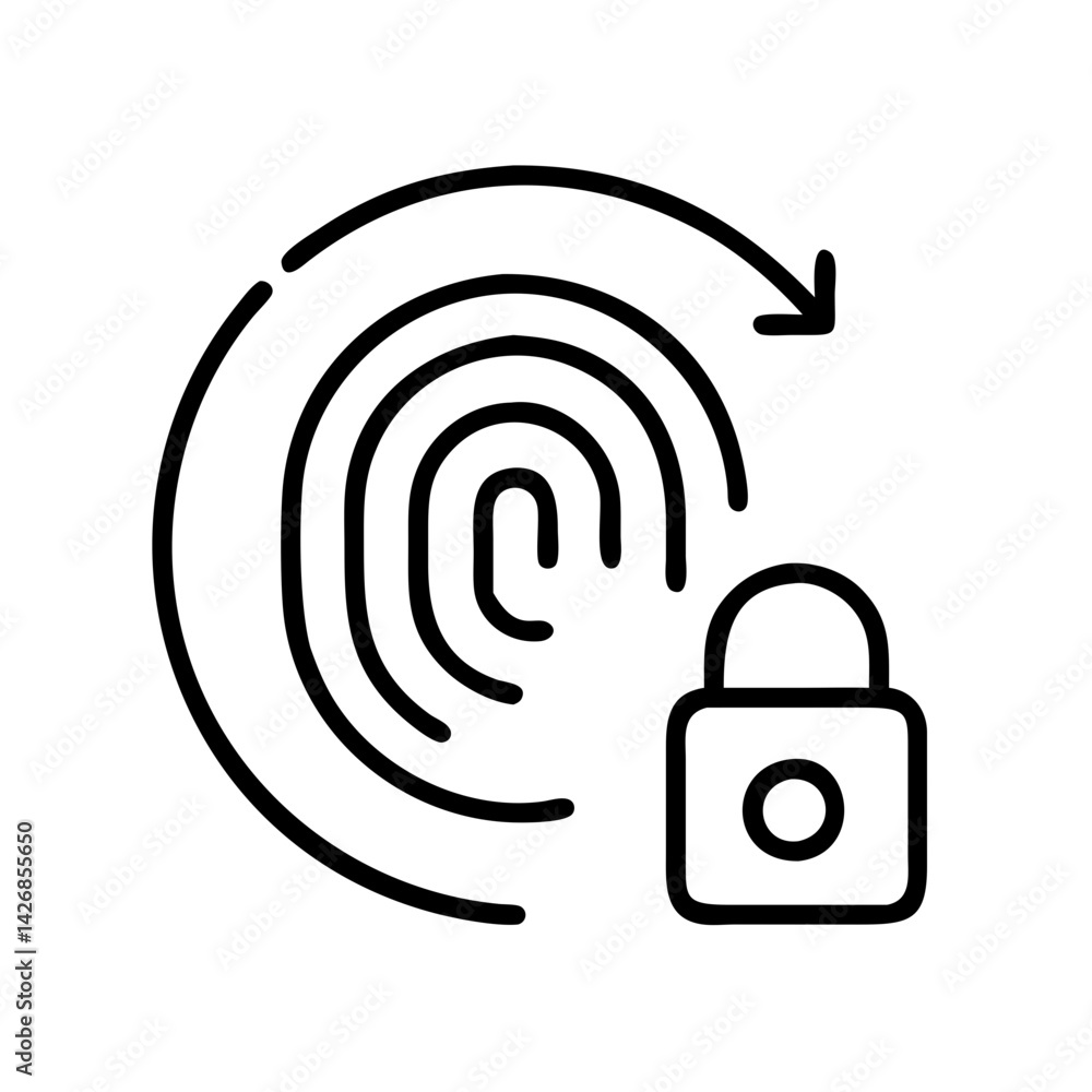 Poster fingerprint security authentication access control system identity verification lock unlock secure