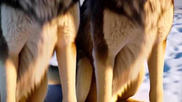"Paws and Whiskers: Husky Duo"

