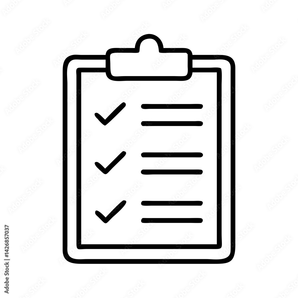 Poster checklist clipboard task list to do list planning organization project management vector icon design