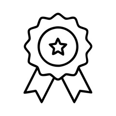 Star award ribbon badge achievement medal success winner victory champion quality best reward prize