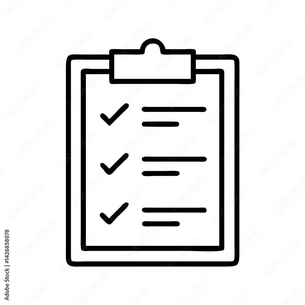 Poster checklist clipboard task list check mark to do list planning project management survey form report