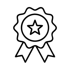 Achievement award badge best choice champion emblem excellence first gold honor icon line prize star