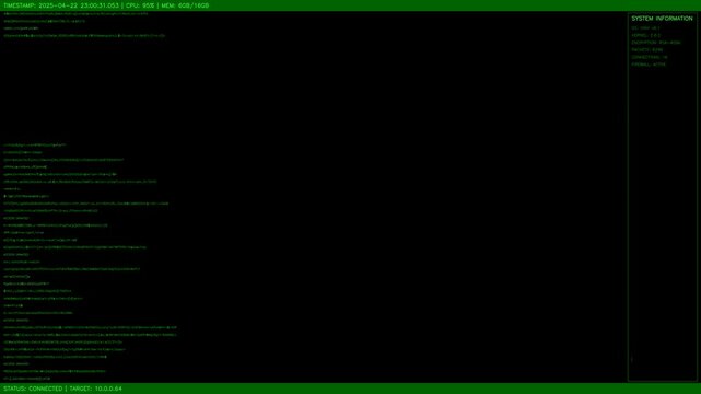 Fast-scrolling green text on black terminal displaying rapid command execution, depicting cybersecurity breach with cascading code, executable commands, and hacking sequences for authentic digital inf