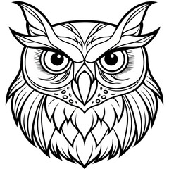 Fototapeta premium Owl Line Art